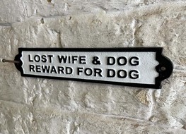 lost wife & dog plaque